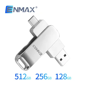 ENMAX USB 3.2 Cietvielu Pen Drive 520MB/s Flash Disks, 512 GB un 256 gb 128GB USB High Speed USB Type C Pen Drive Flash