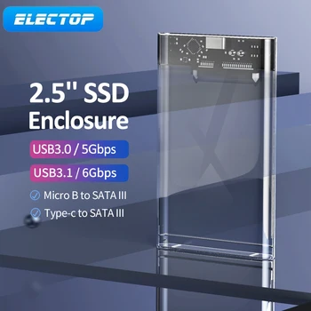 ELECTOP MicroB USB3.0 HDD Kameras USB 3.1 C Tipa Gadījumā Atbalstu 2.5