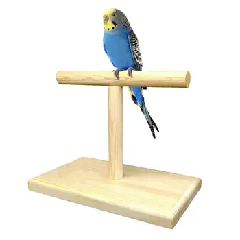 Portatīvie Koka Pet Papagailis Mācību Rotāciju Nosēdās Stāvēt Platformu Putnu Ķepu Slīpēšanas Rotaļlietas Piliens Kuģis