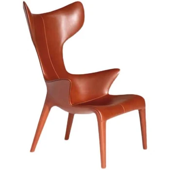 luksusa dizaineru FRP īpašas formas ādas vienotā atzveltni zivs astei līdzīgs atpūtas krēsls radošo diskusiju pētījumu, dīvāns krēsls