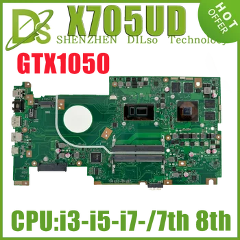 KEFU X705UD Mainboard Par Asus Vivobook Pro 17 X705UDR X705U Klēpjdators Mātesplatē I5-7200U I7-7500U I5-8250U I7-8550U GTX1050 DDR4