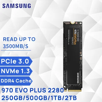 SAMSUNG SSD 970 EVO Plus 250G 500G 1 TB 2 TB NVMe PCIe 3.0 M. 2 2280 DRAM Kešatmiņu Cietvielu Diskus Klēpjdatoru, Piezīmjdatoru