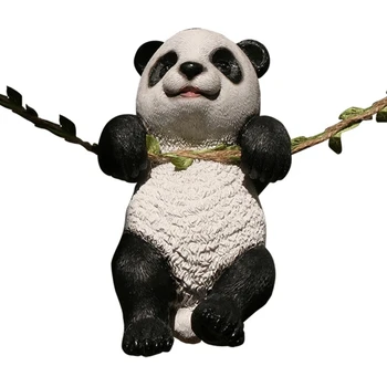 Imitētu Dzīvnieku Jautrs Karikatūra Panda Puķu Pods Namiņš Apdare Dārza Bonsai Mikro Ainavu Āra Ornaments