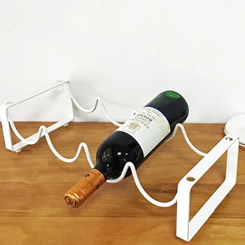 Mūsdienu Assemblable DIY Metāla Dzelzs Vīna Pudeles Turētājs Mājas Dzīvojamā Istaba Dekori Reklāmas Uzglabāšanas Plaukti Bārs Vīna Plaukts Melns un Balts