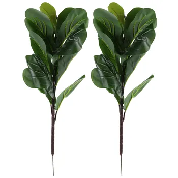 Mākslīgie Augi Vijole Lapu Att Mākslīgās Ficus Lyrata Koku Zaļo Krūmu Apstādījumi Dārza Lieveņa Loga Kārbas Dekori