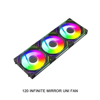 Datoru Infinity Spogulis UNI FAN 120,ARGB Reverse Lāpstiņu Ventilatoru 12cm PC Gamer, ministru Kabineta CPU Gaisa Dzesētāja Salaist-bezmaksas