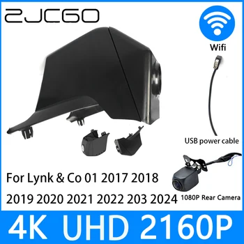 ZJCGO Dash Cam 4K UHD 2160P Auto Video Reģistratoru DVR Nakts Redzamības par Lynk & Co 01 2017 2018 2019 2020 2021 2022 203 2024