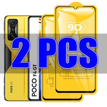 2gab 9D Stikla Poco F4 GT 5G Aizsardzības Stiklu Poco F4 GT F3 Pro X4 X3 NFC M3 M4 Pro 4G 5G F2 F1 Ekrāna Aizsargs