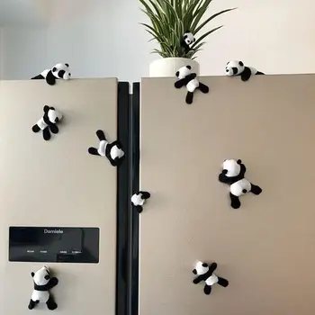 Cute Karikatūra Panda Spēcīgu Magnētu Ledusskapis Uzlīmes Plīša Panda Magnētisko Ledusskapis, Virtuvē Mājās, Mīksta Apdare, Suvenīru St W7i6