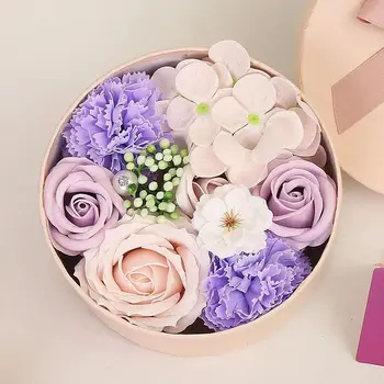 Rožu Ziedlapiņu Ziepes, Puķu Ziedu Smaržu Būtiski, lai Kāzu Valentīna Dienā, Dzimšanas dienā GiftBox 2023