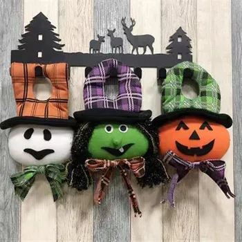 Halloween Karājas Kuloni, Apdares Ķirbju Spoku, Raganu Muppet Durvju Dekori Puse Rotājumi Mājās
