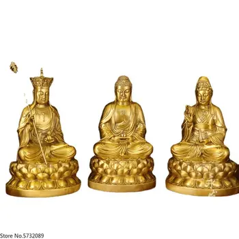 Sakiamuni Buda Statuja, Tathagata Budas Statuja, Trīs Svētās Avalokitesvara Bodhisatva, un Tibetas Karali no Zemes