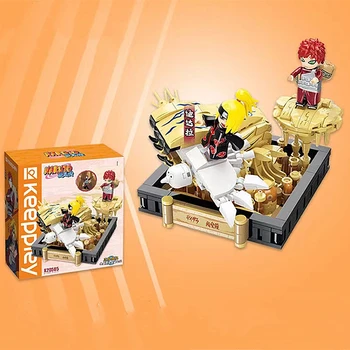 Bandai Anime Naruto Shippuden Sasuke Kakashi Anime Bērniem Apkopot Mikro Daļiņu Celtniecības Bloki Dāvanu
