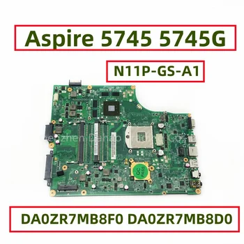 DA0ZR7MB8F0 DA0ZR7MB8D0 NBR0106001 Par Acer Aspire 5745 5745G Klēpjdators Mātesplatē N11P-GS-A1 HM55 DDR3 Pilnībā Pārbaudīta
