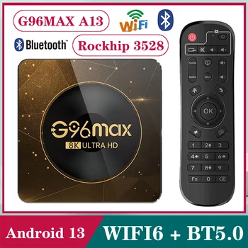 G96 MAX RK3528 Android 13 Smart TV KASTĒ 2.4 G/5G WIFI6 BT 5.0 Global Media Player, kas Top Uztvērējs 64GB, 32GB 16GB