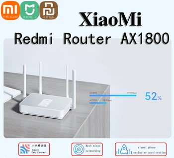 Xiaomi Redmi Maršrutētāju AX1800 WiFi6 2.4/5GHz Dual Frequency MIMO-OFDMA 128 MB ROM Dual-Band Wireless Signāla Pastiprinātājs Gigabit Router