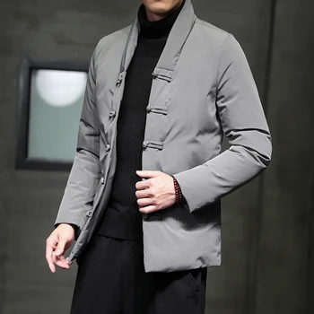 Vīriešu Ziemas dūnu Jaka Augstas Kvalitātes Modes Plus Lieluma Silts Mētelis Ķīniešu Stilā Parkas Vīriešu Apģērbu 2023 Harajuku Gadījuma Augšu