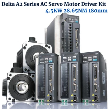 Delta 4.5 KW A2 Sērijas AC Servo Motoru Draiveru Komplektu 180mm 32.5 A 28.65 Nm ECMA-F11845RS,ASD-A2-4523-L,ASD-A2-4523-E,ASD-A2-4523-M 220V