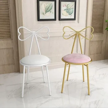 Minimālisma Unikālo Ēdamistabas Krēsli Metāla Sēdekļa Spilvena Relaksējošu Ergonomisko Krēslu Modes Gaida Mīksto Meuble Salons Virtuves Mēbeles