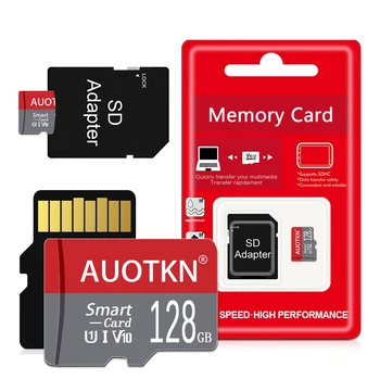 AuoTKN ātrgaitas Micro Flash Kartes 128GB 64GB Class10 Atmiņas Karte 32 GB Mini SD atmiņas Karte 256 GB C10 16gb 8gb cartao de memoria TF Kartes