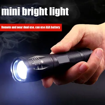 Mini liela Jauda, Super Spilgti T6 LED Lukturīti Portatīvo Tālummaiņa Ūdensnecaurlaidīgs Lāpu Taktisko Flash Gaismas Kempinga Lampas, Āra Apgaismojums