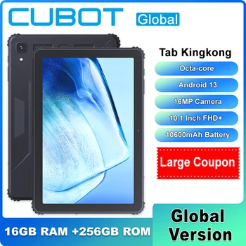 Планшетный компьютер Cubot CILNES Kingkong 10,1 дюйм Android 13 16GB + 256 ГБ восьмиядерный аккумулятор 10600 мАч IP68 16MP камера