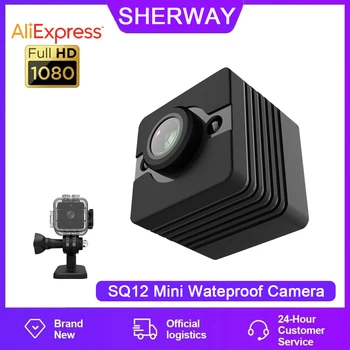 SQ12 Sporta Ūdensizturīgs Mini Kamera ar HD 1080P Maza Darbības Videokameru IS Nakts Redzamības Kustības Sensoru, Video, Balss ieraksts Micro Cam
