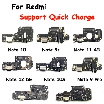 5 Gab USB Lādētāja Ports Jack Dock Connector Flex Kabelis Xiaomi Redmi, Ņemiet vērā, 9 Pro, Ņemiet vērā, 10s 11. Piezīme Pro 5G Uzlādes Valdes Modulis