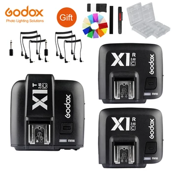 Godox X1C TTL 2.4 G Bezvadu Raidītājs + 2 x Uztvērējs Komplekts Canon 6D 60D 70D 600D 650D 700D 750D 7D 7DII 5DII 5DIII