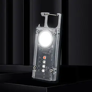 Ērts Atslēgu Gredzens Gaismas 8 Gaismas Režīmi Drošu Spēcīgs Keychain LED Gaismas Ietekmi, pret-Mini kabatas Lukturītis Tūrisma Piederumi