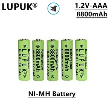 LUPUK-AAA Uzlādējamās Baterijas, NI MH Tipa, 1,2 V, 8800mAh, Izturīgs, Piemērots Rotaļlietas, Datori, Tālvadības pultīm, Utt.