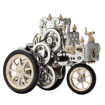 DIY Metāla Revolucionārs Stirling Dzinējs Darbina 3 Riteņiem Automašīnas Transportlīdzekļa Modelis Mini Kustamo Montāža Modeļa Precizitātes Mašīnas Rotaļlietas