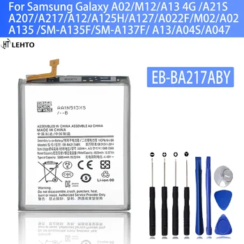 100% Oriģināls, EB-BA217ABY Akumulators Samsung Galaxy M12/ A13 4G / A135/ A21S / A207 / A217 / A12 / A125H Tālrunis Bateria