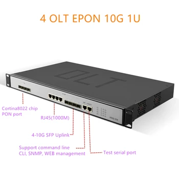 EPON OLT E04 1U EPON OLT 1,25 G/10G augšupsaites 10G 4 Portu Triple-Play olt epon 4 pon 1,25 G SFP ports PX20+ PX20++ PX20+++