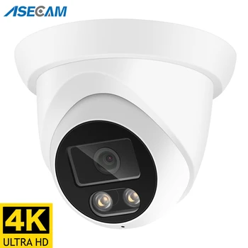 Jauns 4K 8MP IP Kameras Audio Āra POE H. 265 Onvif Platleņķa 2.8 mm AI Krāsu Nakts Redzamības Mājas CCTV Video Novērošanas Drošības