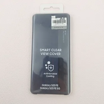 Samsung S20 FE Spogulis Skaidru priekšstatu Smart Flip Ādas Gadījumā Augstas Kvalitātes Auto Miega Mosties Vāciņu Galaxy S20FE & Box