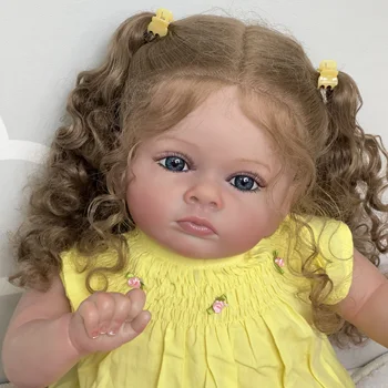 24inch Atdzimis Toddler Meitene Lelle Tutti Augsta Kvalitāte, Jau ir Pabeidzis, Krāsotas Roku Lelle Izraibināts Ādas Ļoti Sīki 3D Ādu