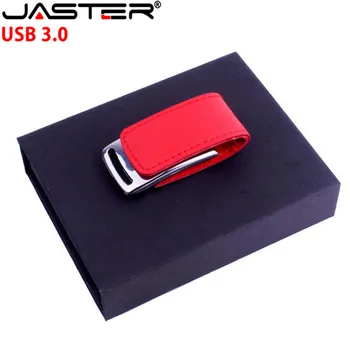 Ādas USB 3.0 Flash Drive 4G 8GB 16GB 32GB 64GB, 128GB Pasūtījuma LOGO Pildspalva Diskus High Speed Atmiņas karti memory Stick Kāzu Dāvanas Kastē U Diska