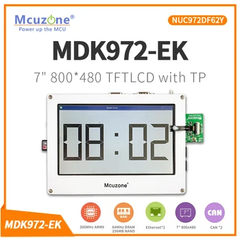 MDK972-EK_T70 NUC972 NUC970 64MB DDR2 16 MB+256 MB FLASH,LCDC, JPEG kodeku, 7