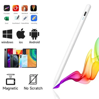 Universālā Stylus Pildspalvas Touch Ekrāni, POM Padoms Magnētisko iPad Zīmuli Uzlādējams iPhone/iPad, un citiem telefoniem, tabletes