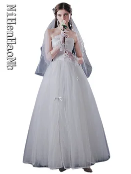 Līgava Kāzu Kleitu Bumbu Kleita Vairumtirdzniecības Mežģīnēm Līdz Plus Size Drēbes De Mariée