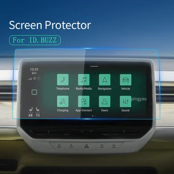 Auto Uzlīmes Skaitītāja Ekrāna Aizsargs VW ID BUZZ 2023 Displejs Rūdīta Stikla ar aizsargplēvi Navigācija Auto Piederumi