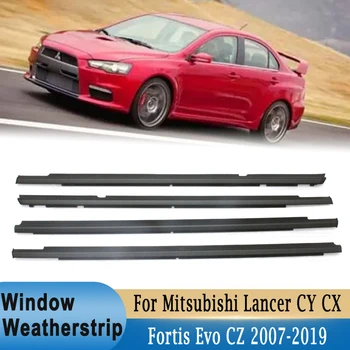 Par Mitsubishi Lancer CX CY / Fortis Evo CZ 2007-2019 Logu Outer Weatherstrip Sānu Stikls Gumijas Josta Liešanas Blīvējuma Apdare