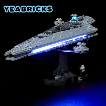 YEABRICKS LED Light Komplekts 75356 Izpildītājs Super Star Destroyer Bloki Komplekts (neietilpst Modelis), Ķieģeļu Rotaļlietas Bērniem