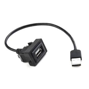 Pagarinātāja Vads Paneļa Flush Mount USB Auto Vīriešu Pagarinājuma Kabeļa Adapteris YJ-02 