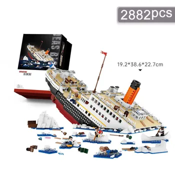 Titānika Kruīza Kuģa Modelis Laivu Pieaugušo DIY Dimanta Celtniecības Bloki, Ķieģeļi Komplekts Bērniem Kids Izglītojošās Rotaļlietas Galda Dekorēšanai Dāvanas