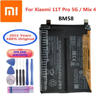 Xiao Mi 100% Oriģināls BM58 Rezerves Akumulatoru Xiaomi 11T Pro 5G / Mix 4 Mix4 Augstas Kvalitātes Telefonu Baterijas Batteria 5000mAh