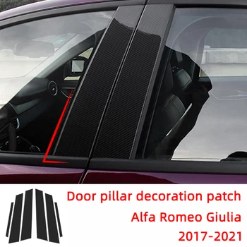 Logu B C Pīlāriem Apdare Oglekļa Šķiedras Apdares Auto Uzlīmes Alfa Romeo Giulia 2017-2019 Stils Eksterjera Aksesuāri