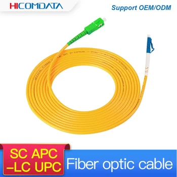 SC/APC-LC/UPC 3M Simplex Single Mode Fiber Optic Patch Cord SC-LC 2,0 mm 3,0 mm FTTH Šķiedras Patch Cable 1Ｍ 3M 5M 10M