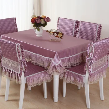 Augstas kvalitātes quilting audums galdautu, krēslu vāks 4 stilu tīrtoņa krāsu stepēts Mežģīnes, izšūti galdauti